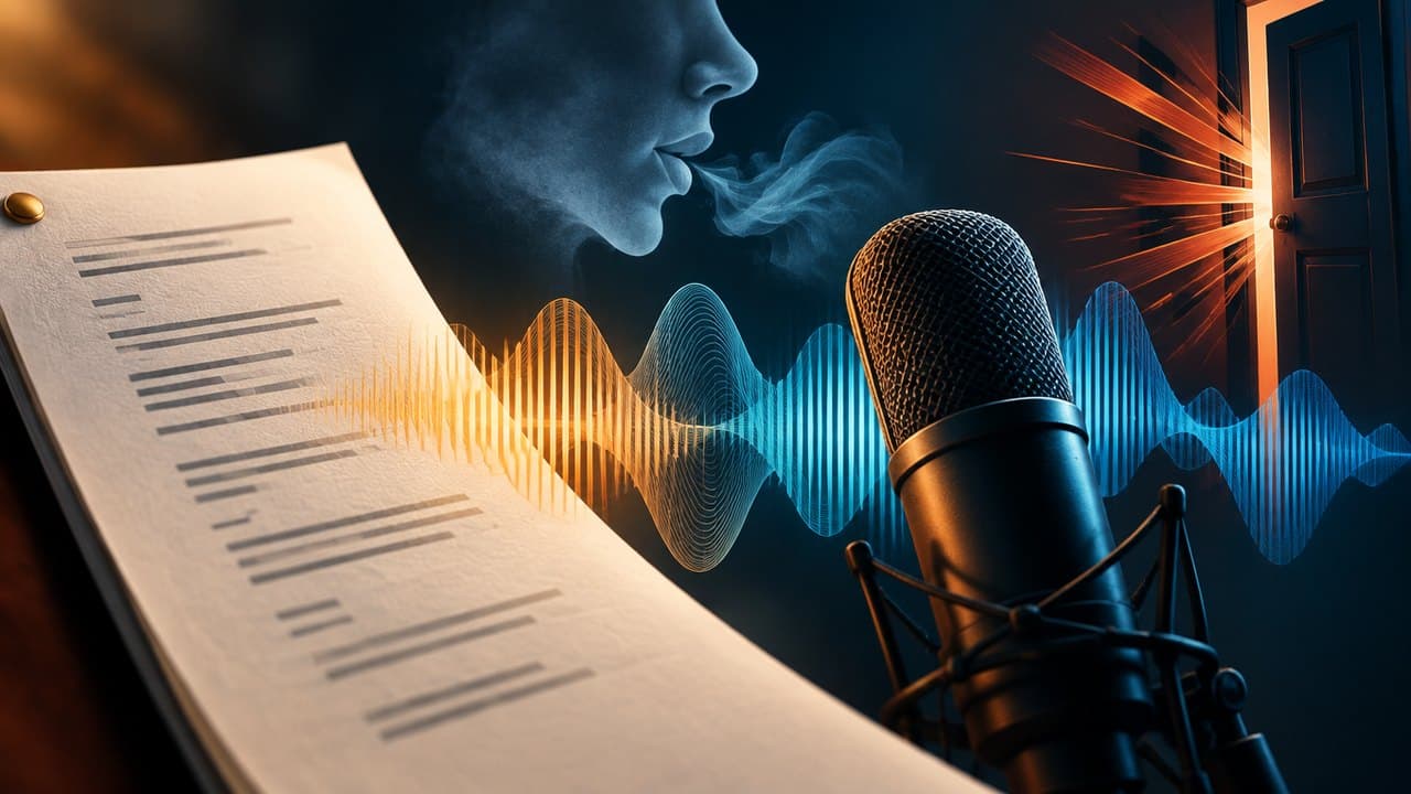 Скрипт задаёт не только слова, но и действие внутри сцены.