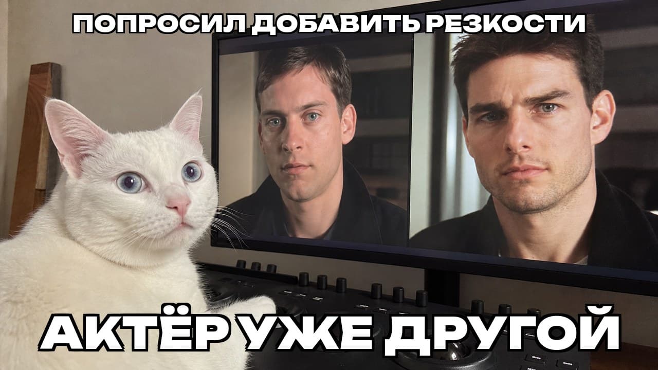 Мем: Попросил добавить резкости / Актёр уже другой
