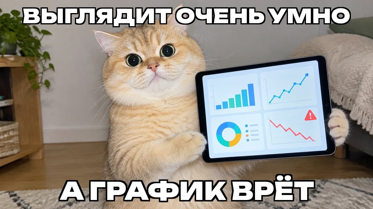 Мем: Выглядит очень умно / А график врёт