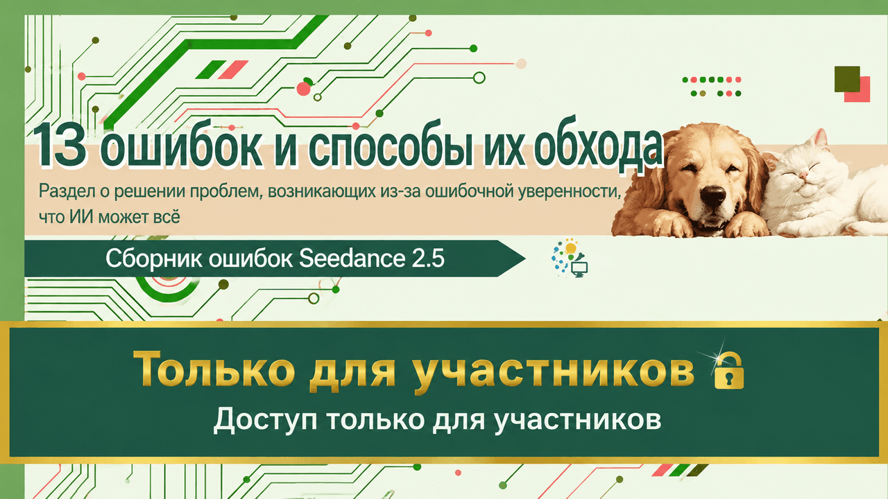 Seedance 2.5 и 2.0 разобрали в гайде о 13 сбоях роликов