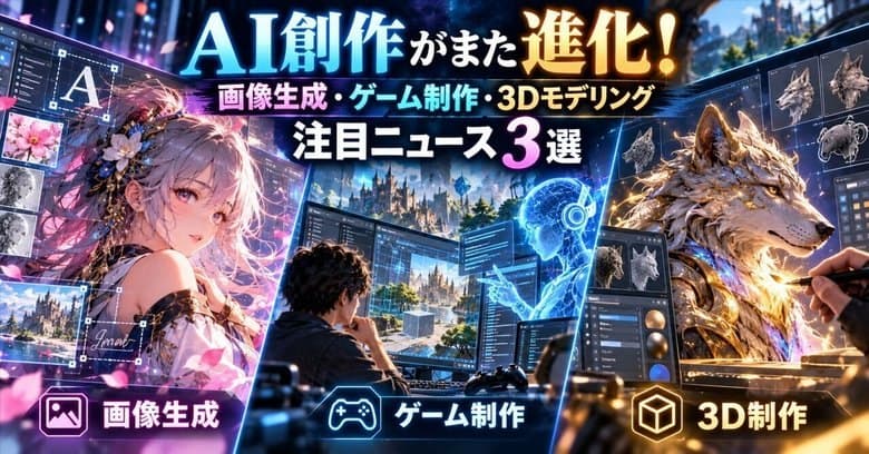 Коллаж о создании изображений, игр и 3D-моделей — трёх направлениях ИИ-инструментов из материала.