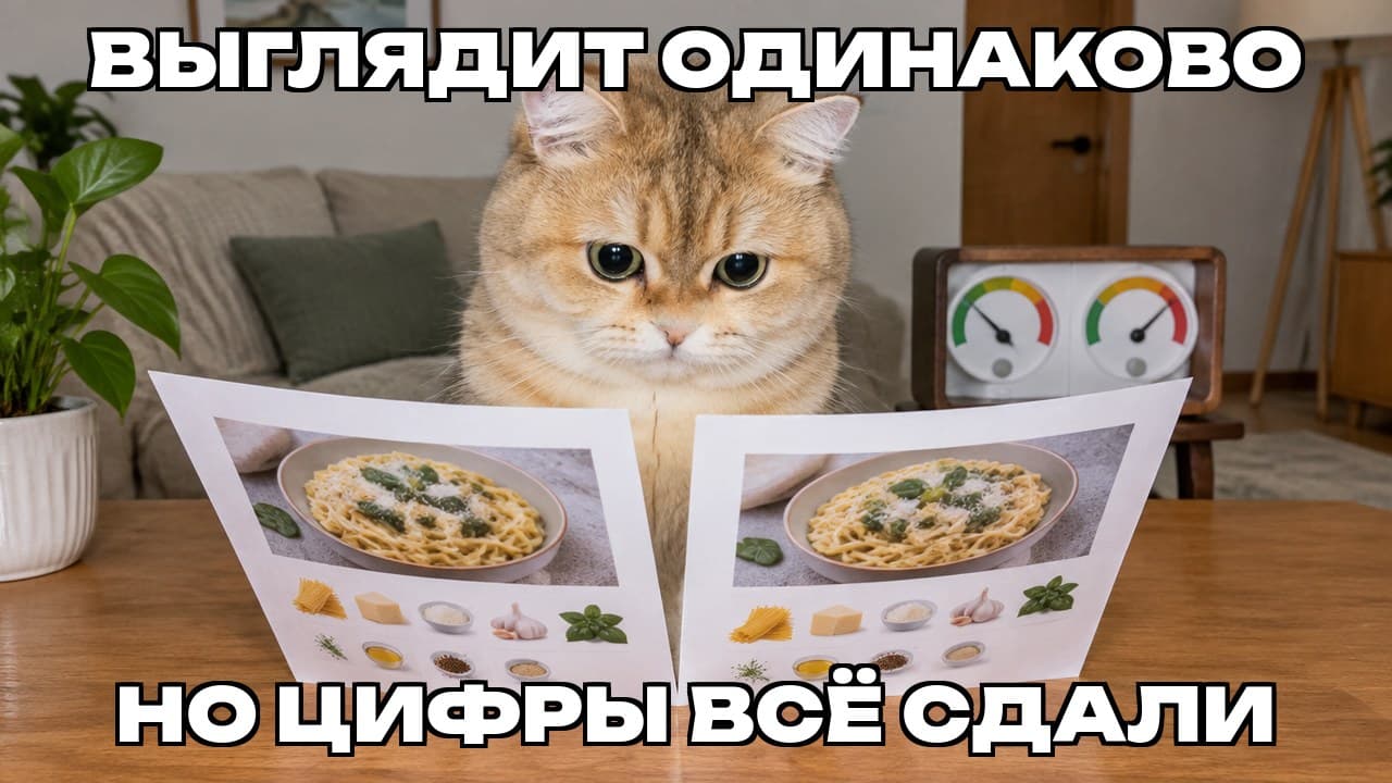 Мем: Выглядит одинаково / Но цифры всё сдали