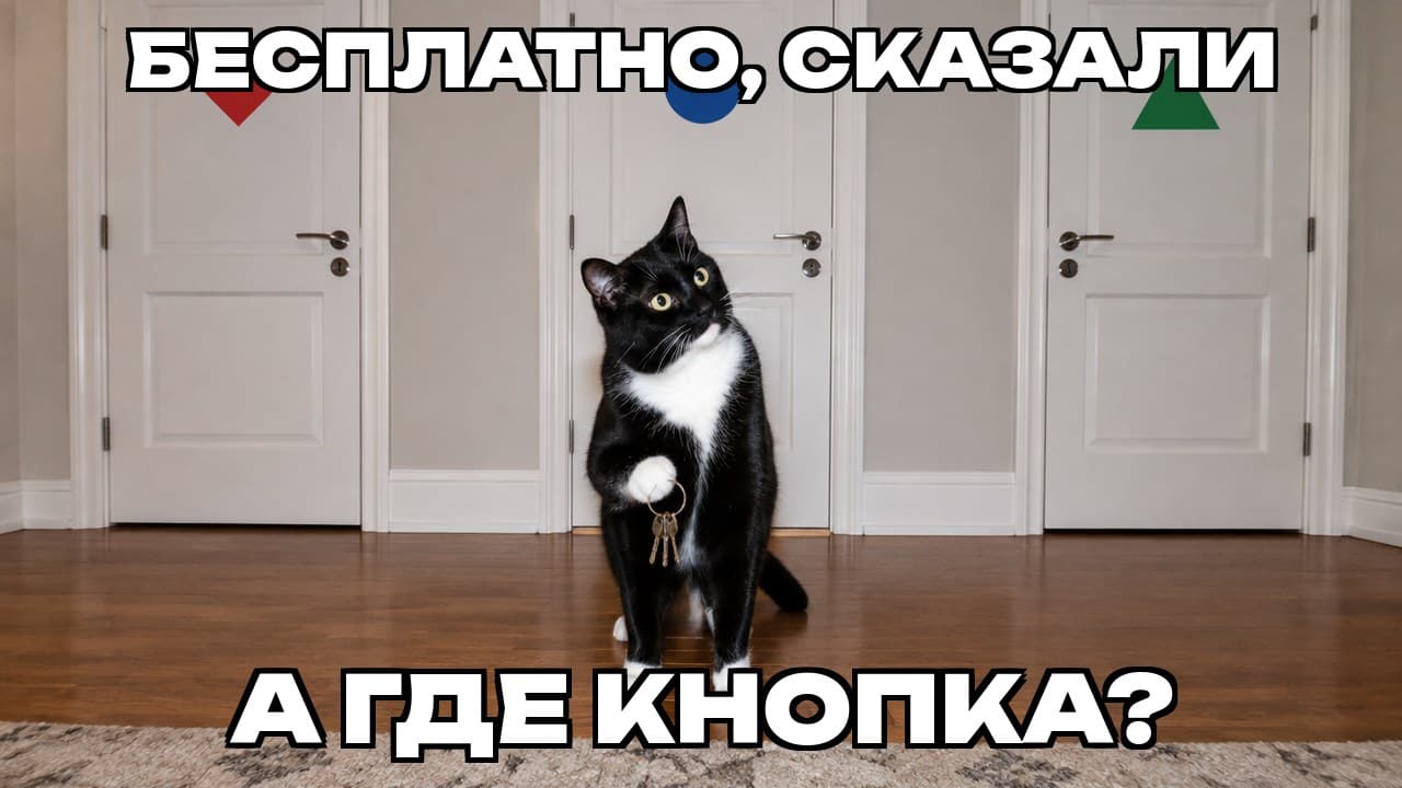 Мем: Бесплатно, сказали / А где кнопка?