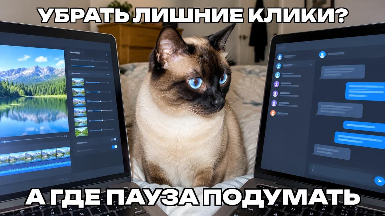 Мем: Убрать лишние клики? / А где пауза подумать