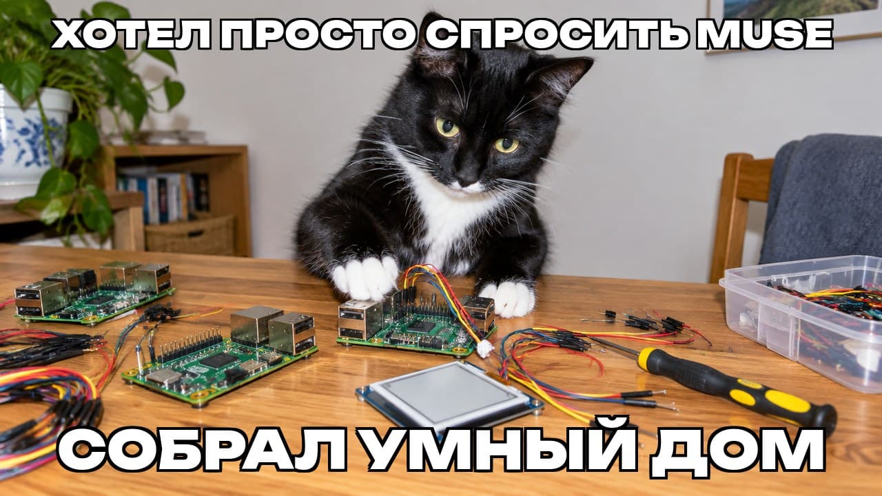 Мем: Хотел просто спросить Muse / Собрал умный дом