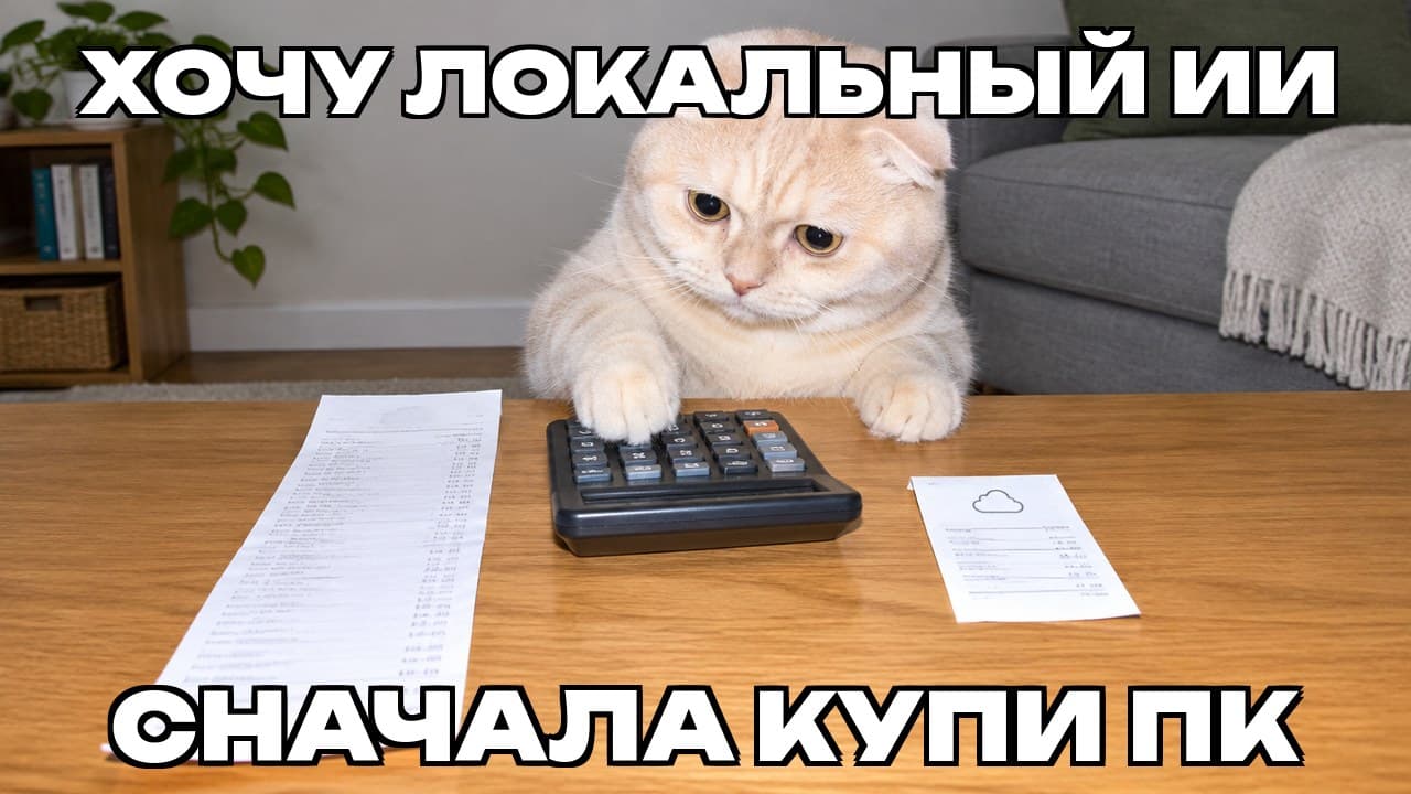 Мем: Хочу локальный ИИ / Сначала купи ПК