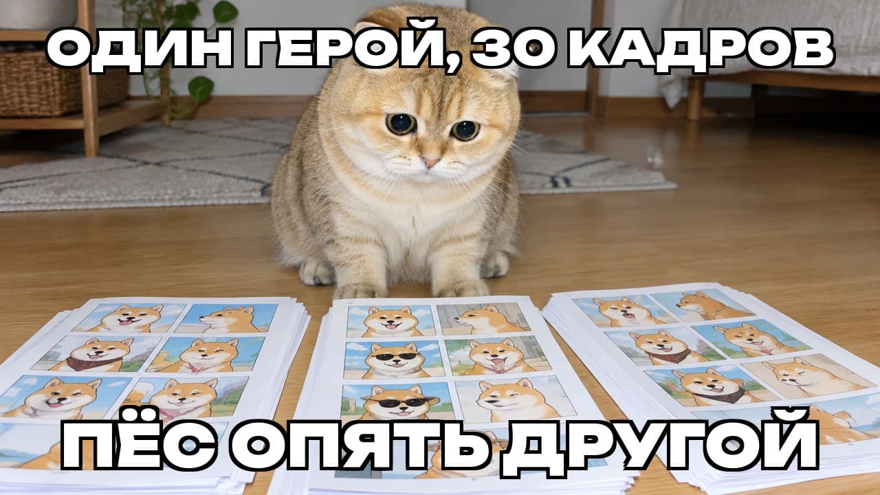 Мем: Один герой, 30 кадров / Пёс опять другой
