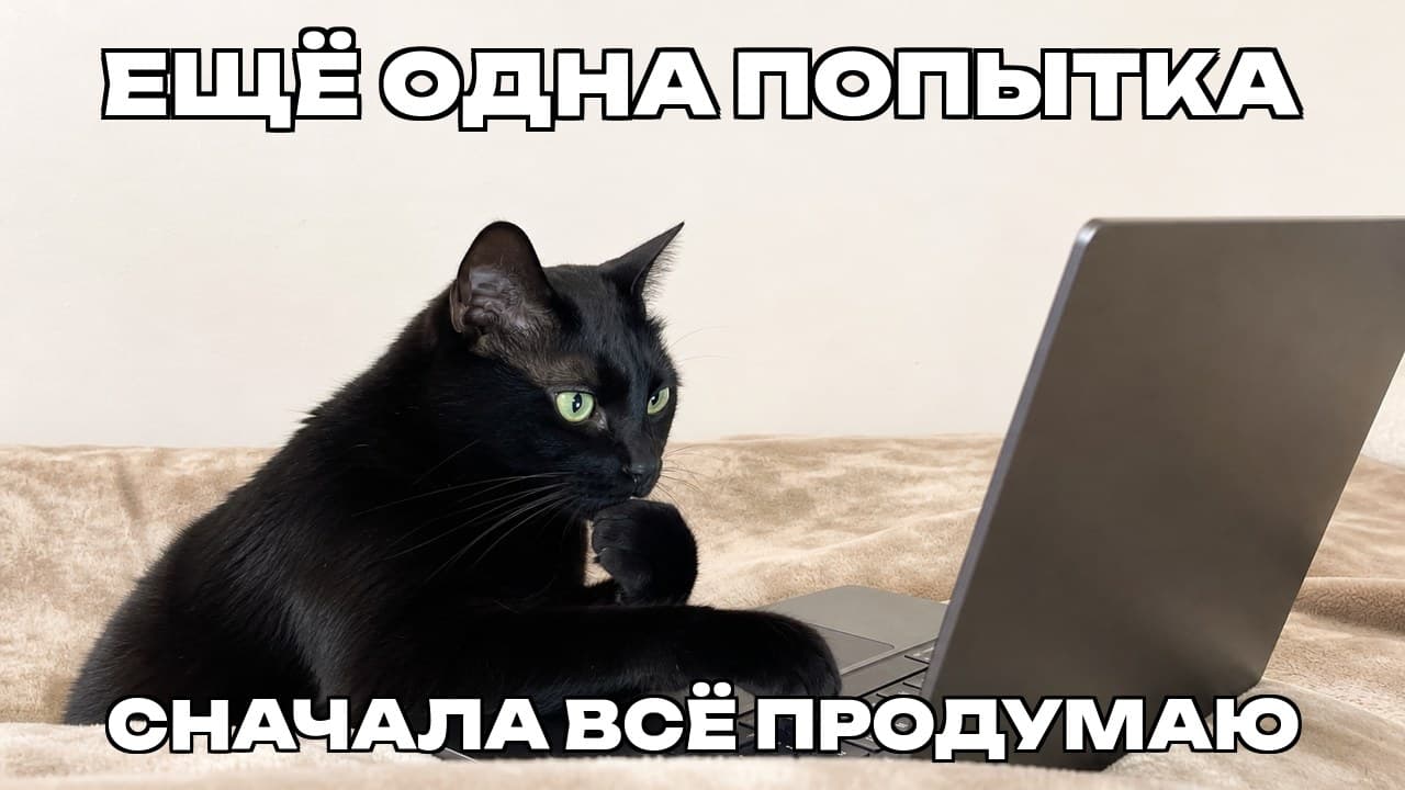 Мем: Ещё одна попытка / Сначала всё продумаю