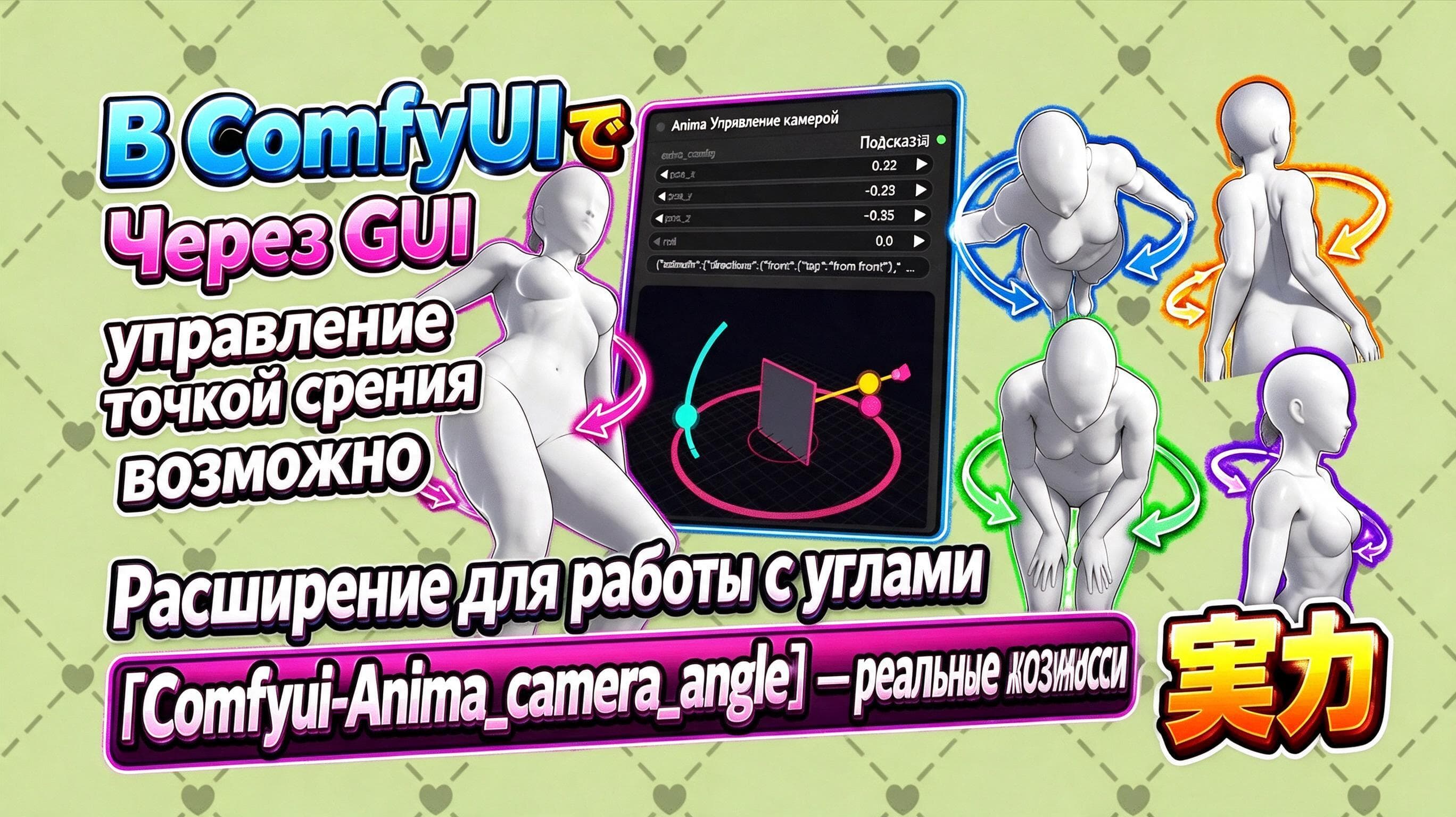 Камера в ComfyUI крутится мышкой