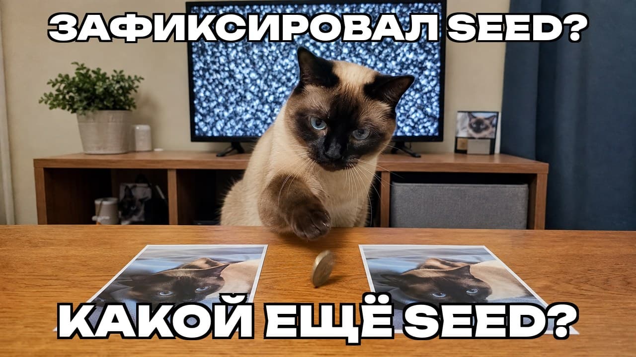 Мем: Зафиксировал seed? / Какой ещё seed?