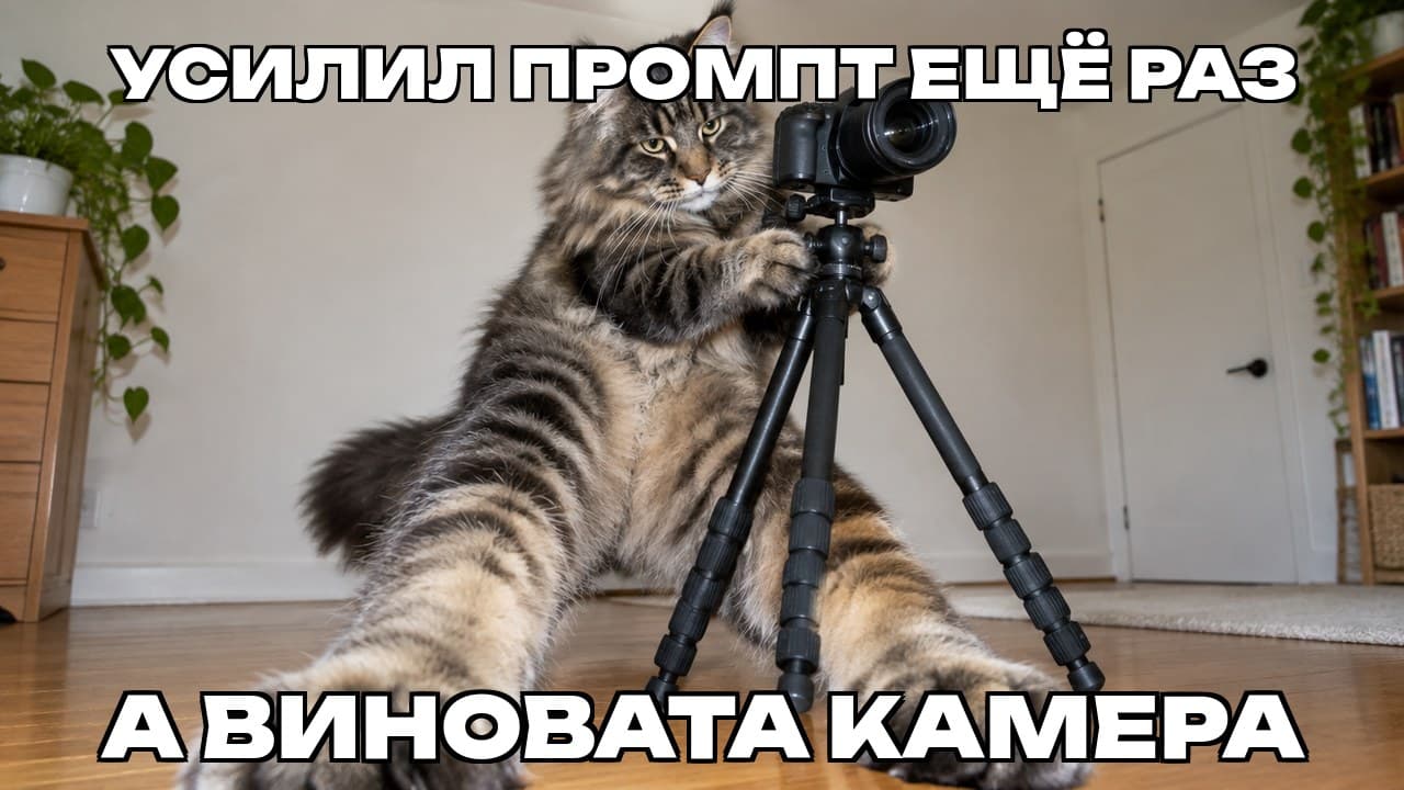 Мем: Усилил промпт ещё раз / А виновата камера