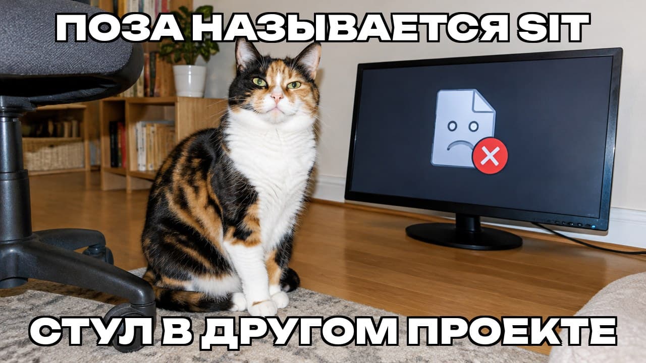 Мем: Поза называется sit / Стул в другом проекте