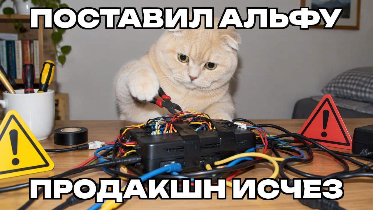 Мем: Поставил альфу / Продакшн исчез