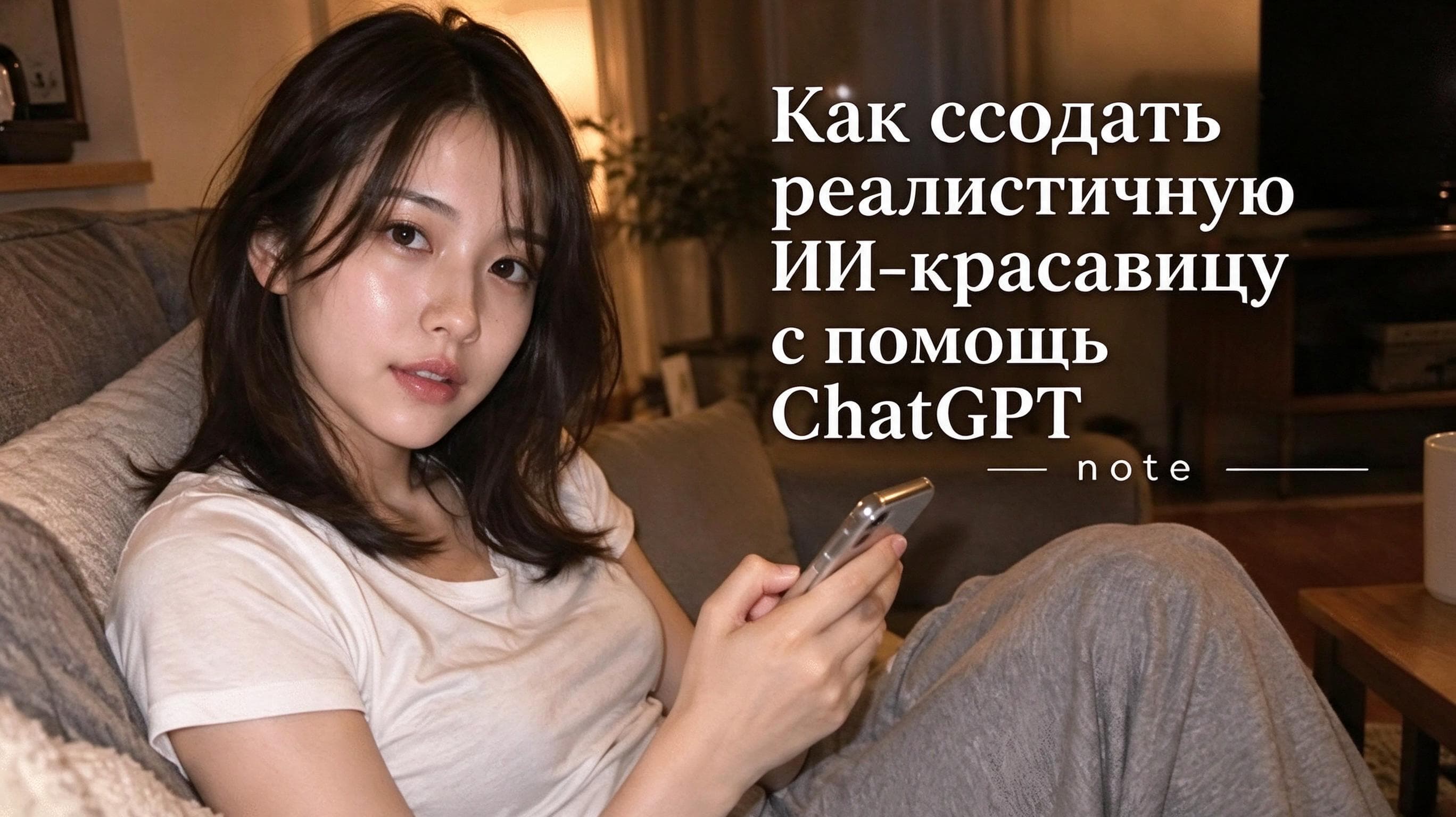 Реалистичный портрет девушки с естественной кожей и домашним освещением — пример результата без чрезмерного AI-look.