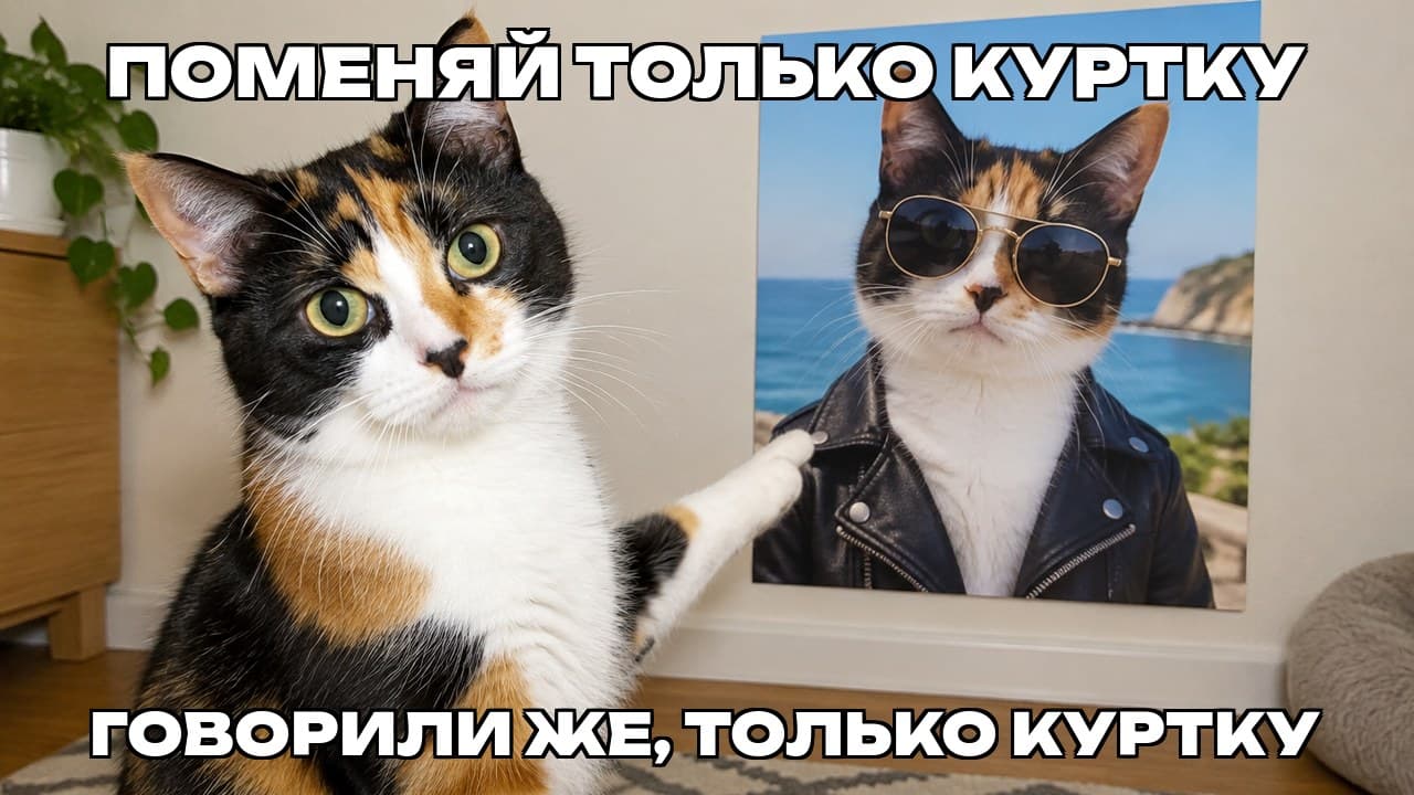 Мем: Поменяй только куртку / Говорили же, только куртку