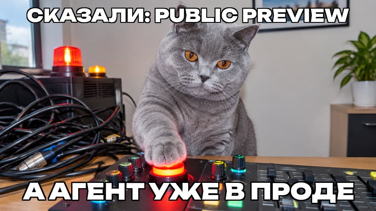 Мем: Сказали: public preview / А агент уже в проде