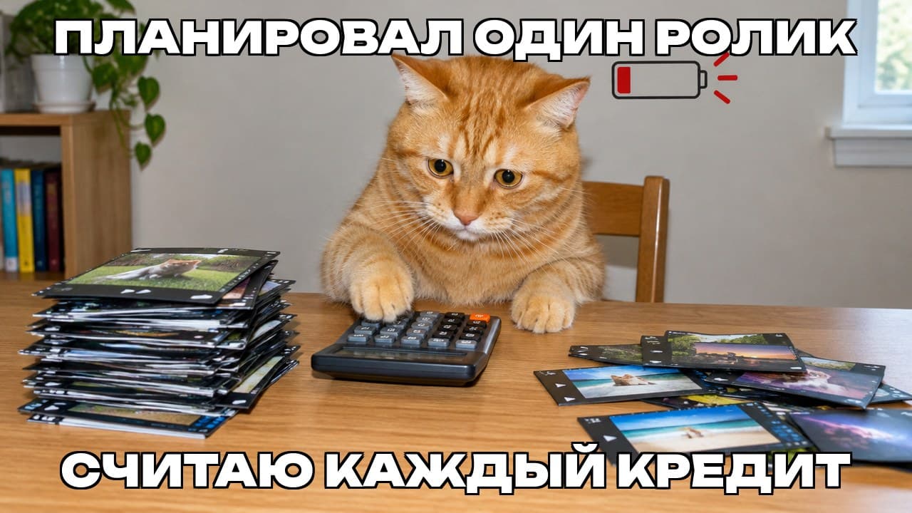 Мем: Планировал один ролик / Считаю каждый кредит