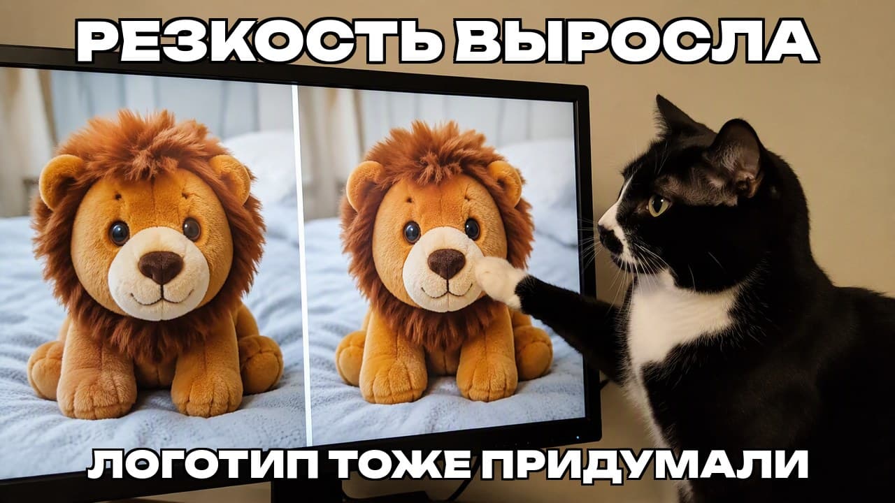 Мем: Резкость выросла / Логотип тоже придумали