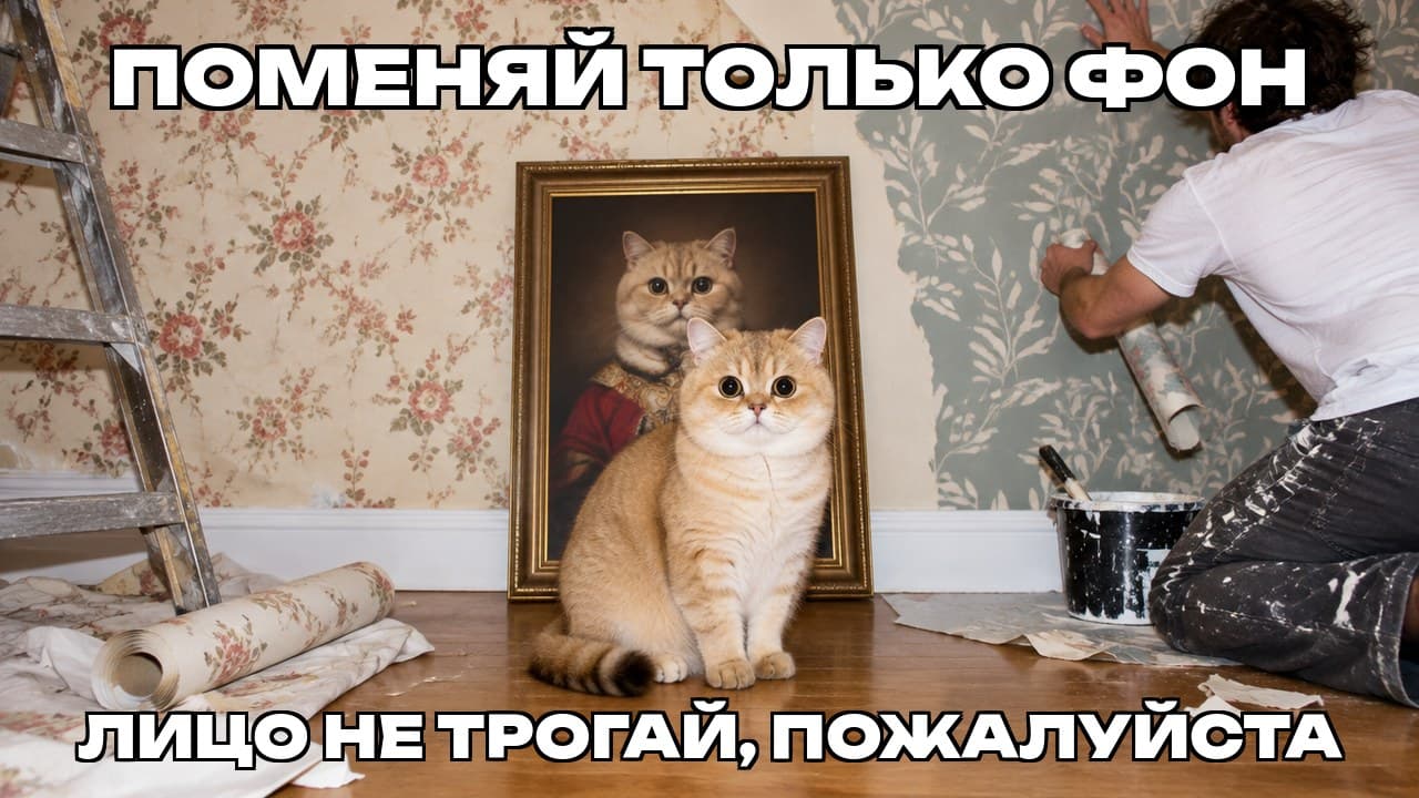 Мем: Поменяй только фон / Лицо не трогай, пожалуйста