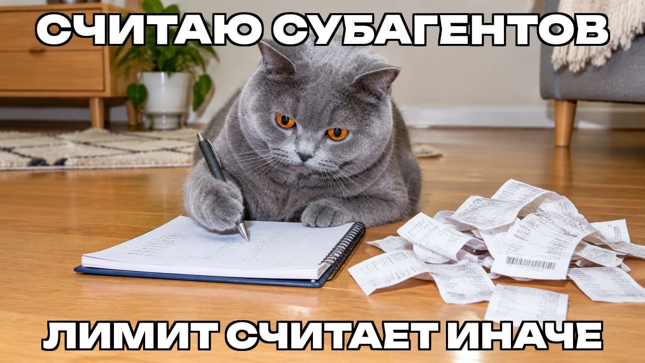 Мем: Считаю субагентов / Лимит считает иначе