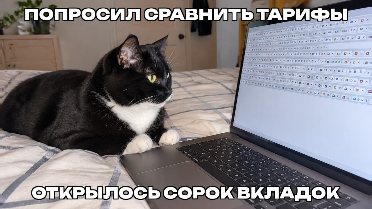 Мем: Попросил сравнить тарифы / Открылось сорок вкладок