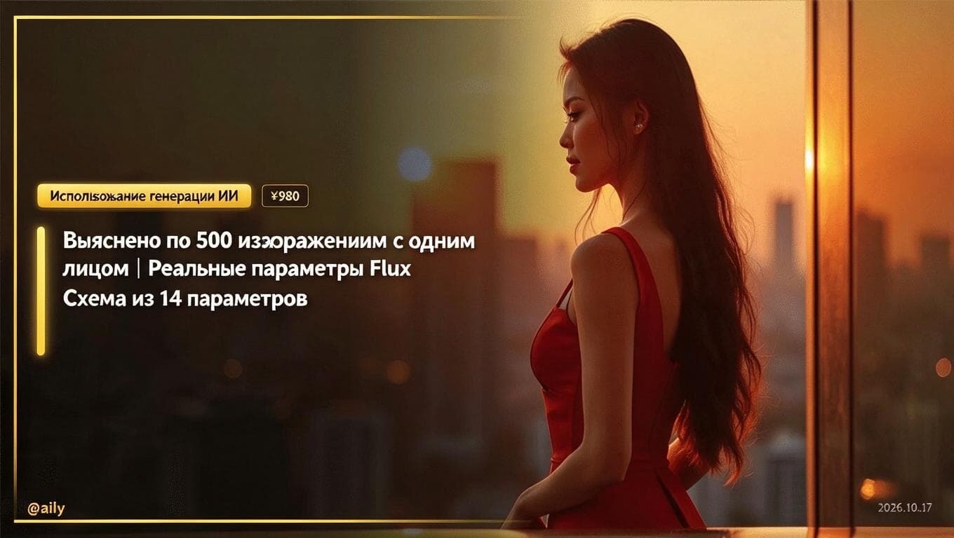 Креатор описал схему Flux из 14 параметров для 500 изображений