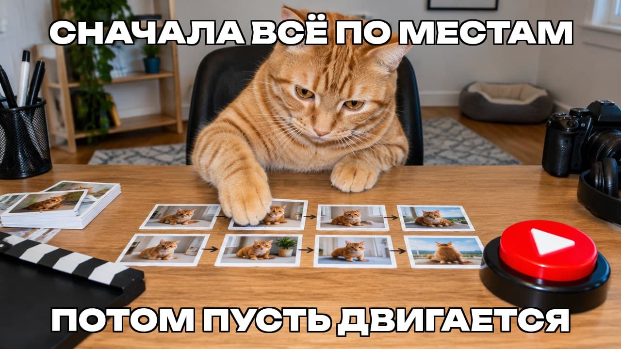 Мем: Сначала всё по местам / Потом пусть двигается