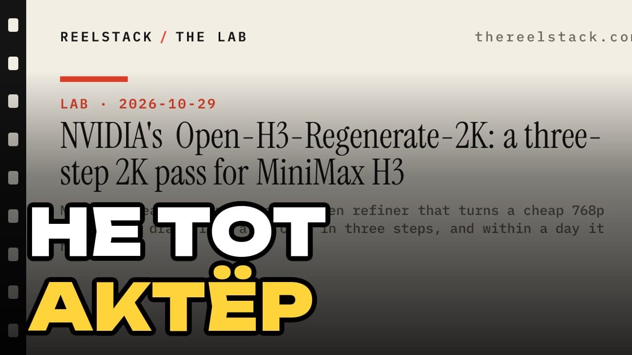 Open-H3-Regenerate-2K делает видео резче, но может изменить игру актёра