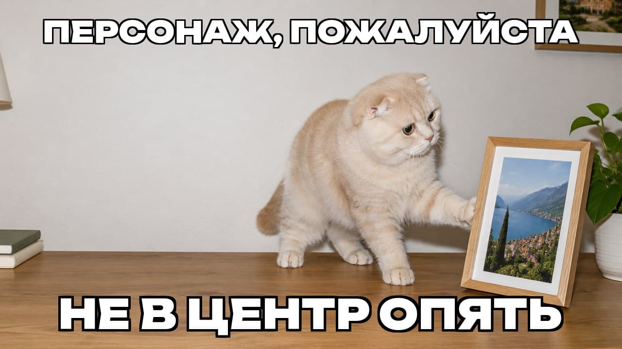 Мем: Персонаж, пожалуйста / Не в центр опять