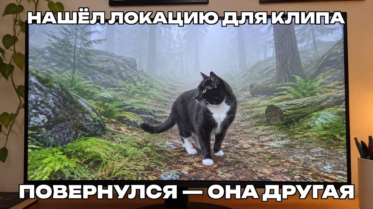 Мем: Нашёл локацию для клипа / Повернулся — она другая