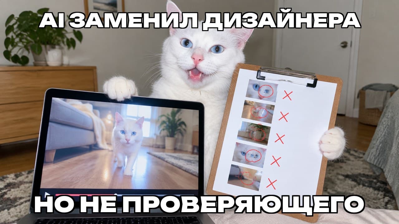 Мем: AI заменил дизайнера / Но не проверяющего