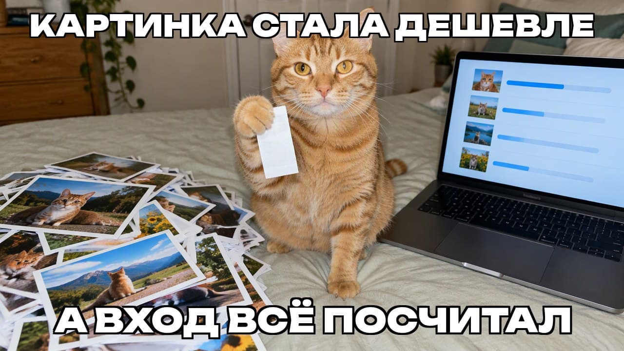 Мем: Картинка стала дешевле / А вход всё посчитал