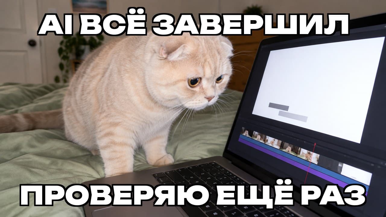 Мем: AI всё завершил / Проверяю ещё раз