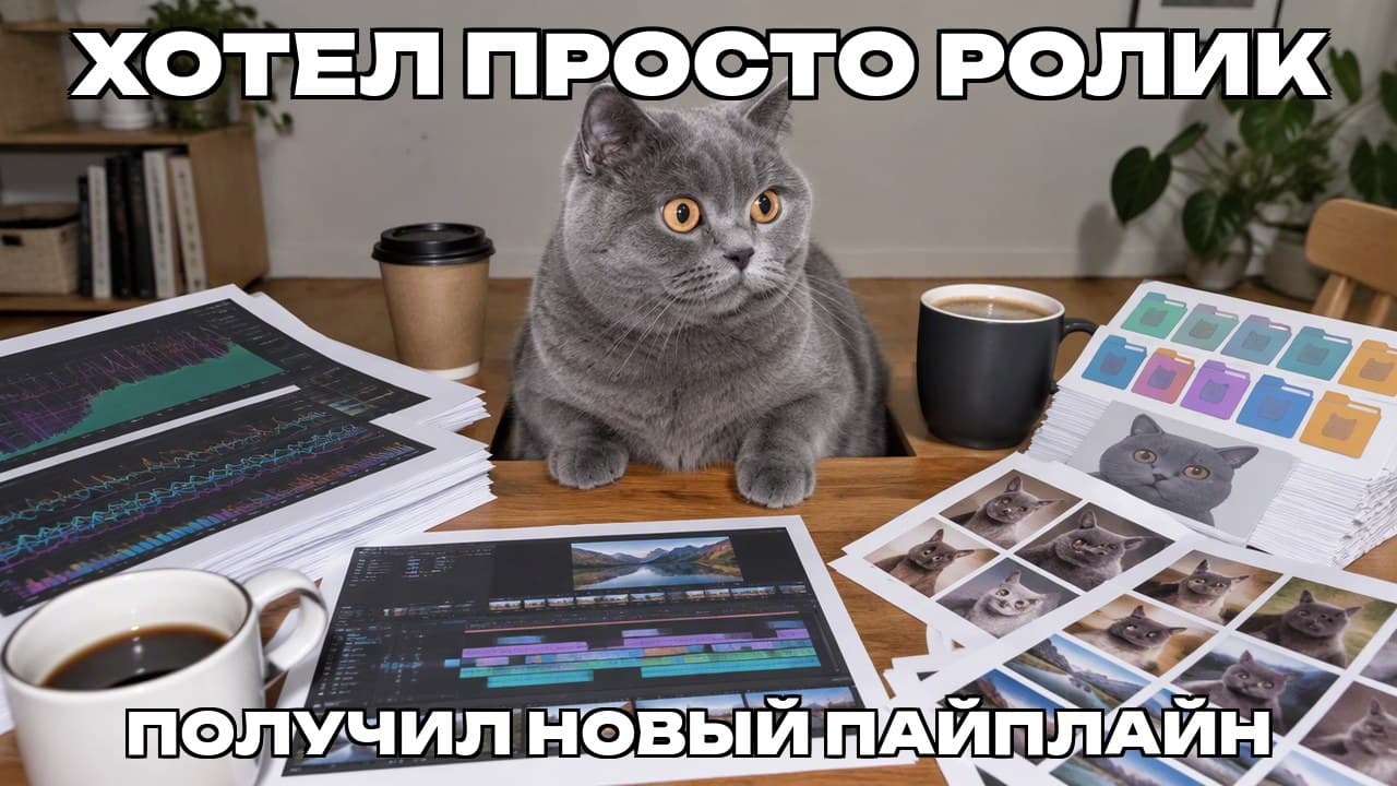 Мем: Хотел просто ролик / Получил новый пайплайн