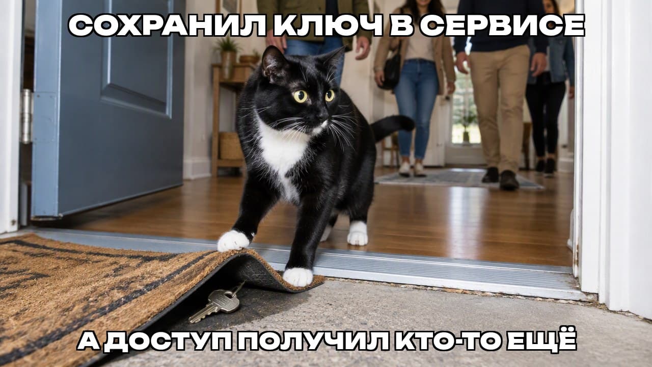 Мем: Сохранил ключ в сервисе / А доступ получил кто-то ещё
