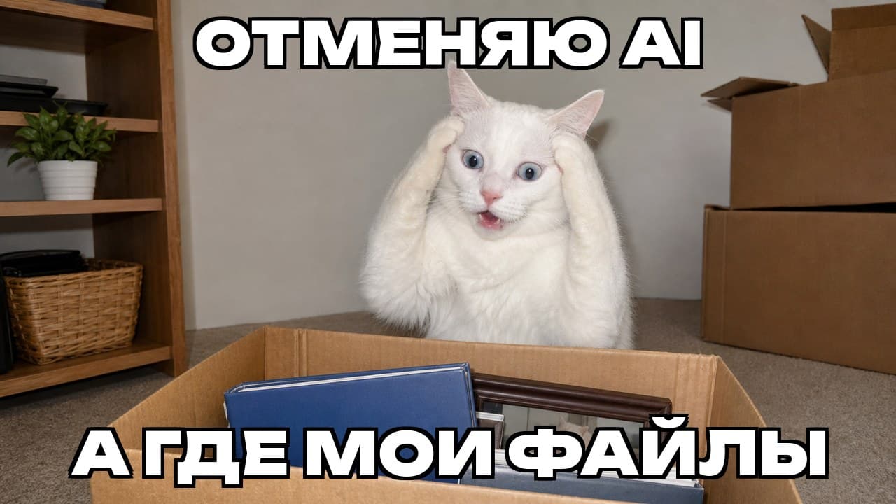 Мем: Отменяю AI / а где мои файлы