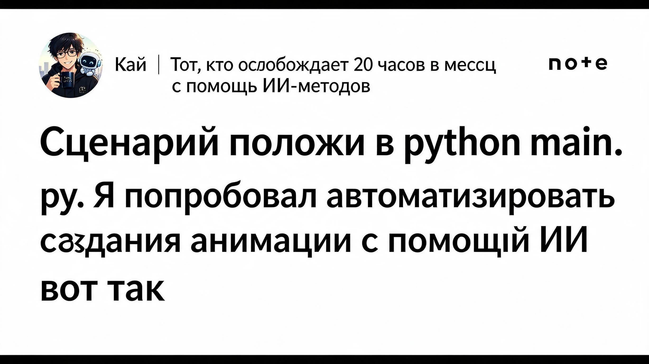 Сценарий сразу в монтаж