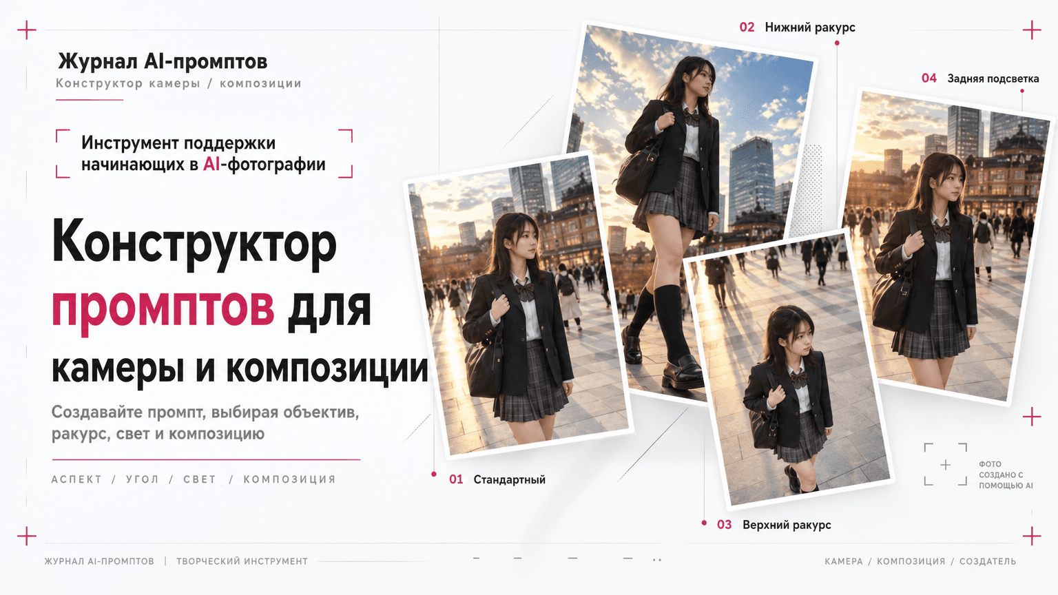 Промпты для ракурса собирают в FRAME/LAB по 22 настройкам