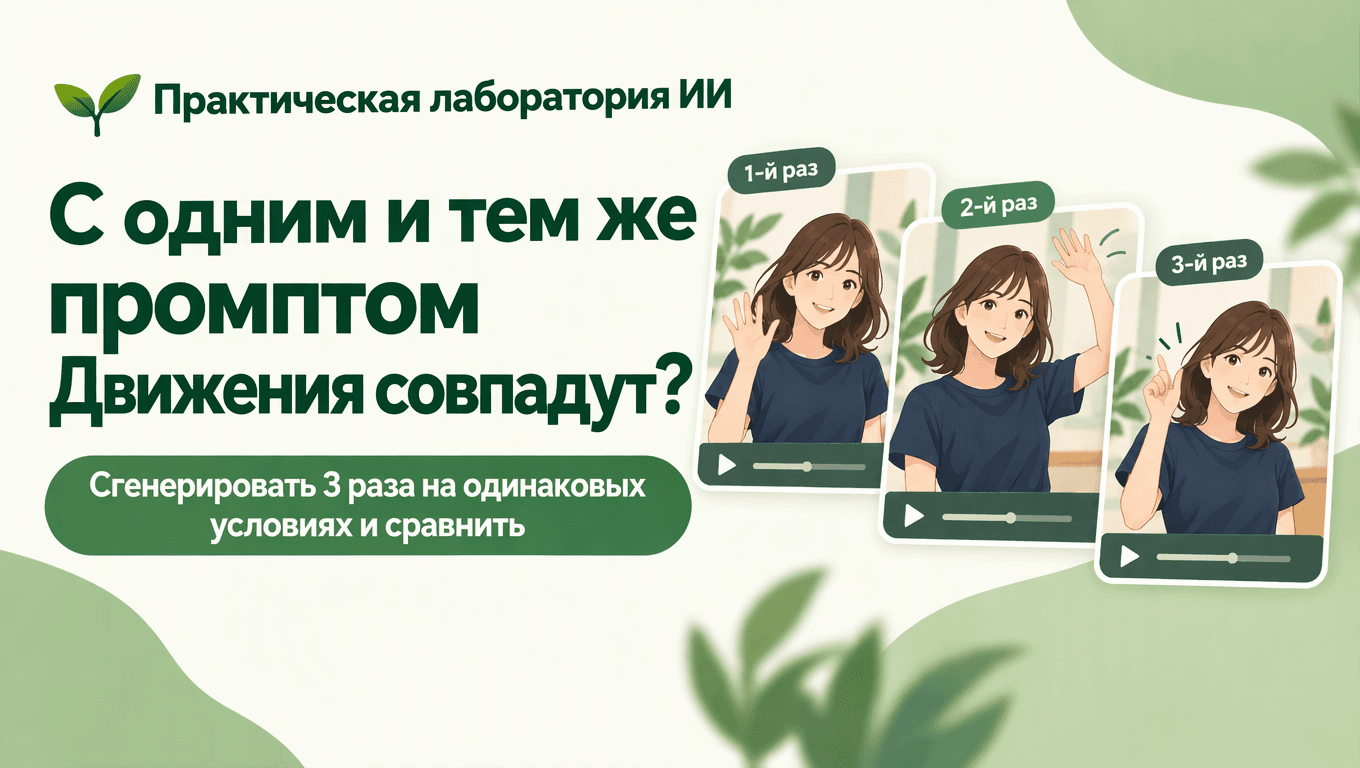 ИИ-видео сохранило жест, но изменило движение