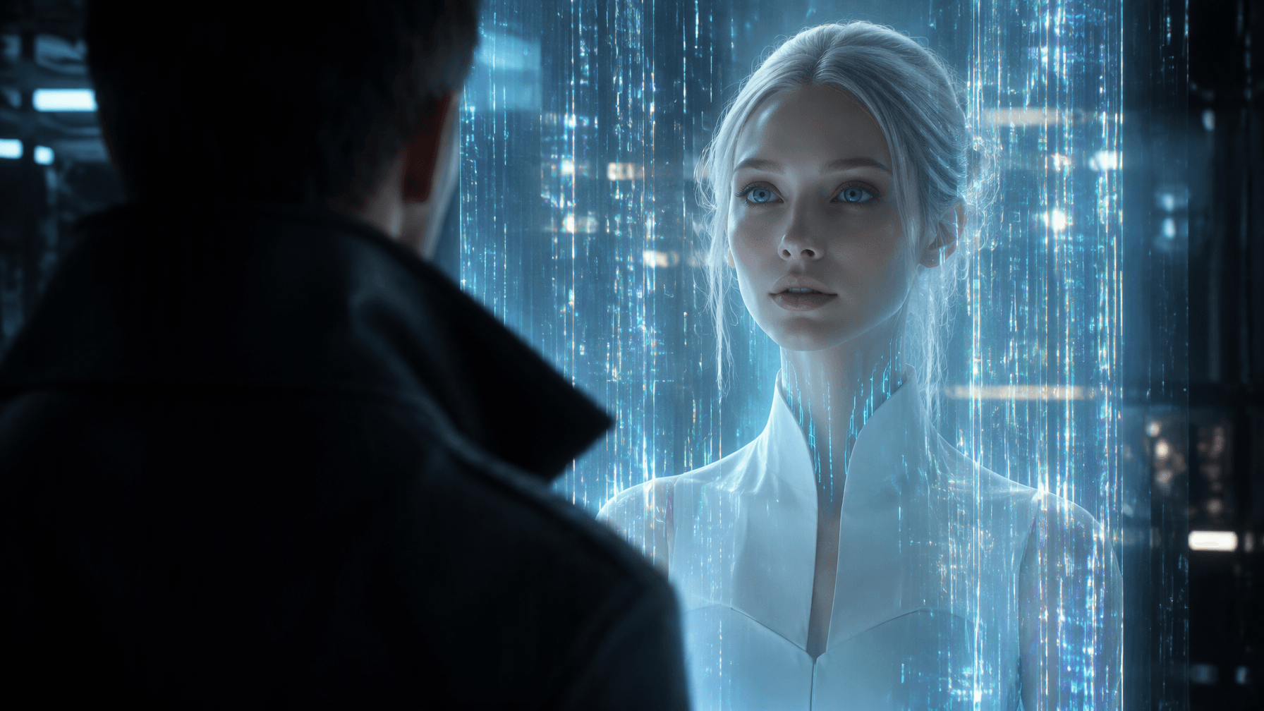 Пример: Портрет женщины echo за световой стеной