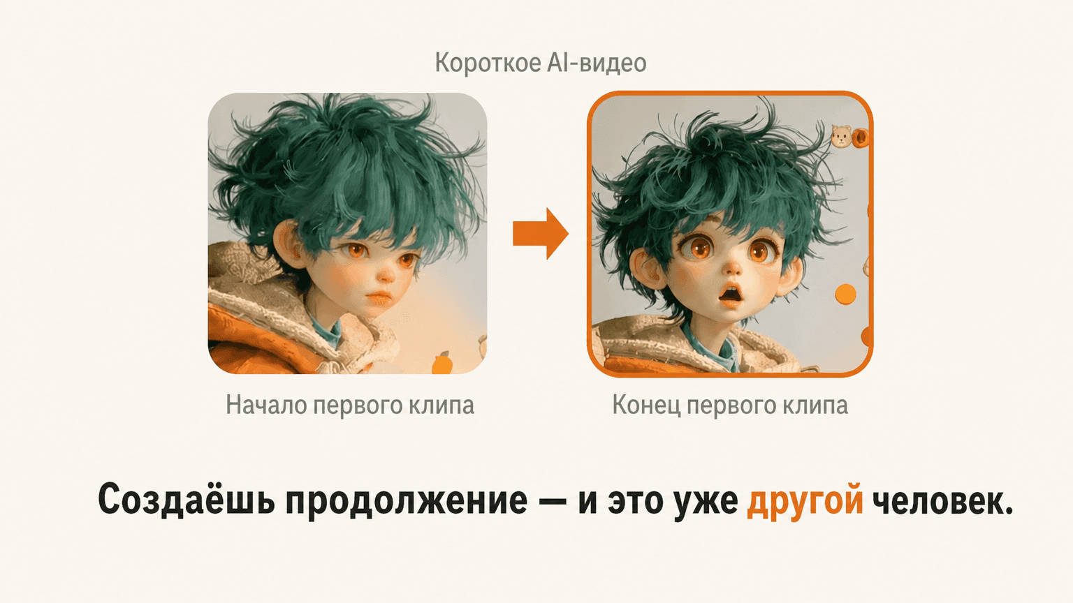 Kling 2.5 Turbo накапливает сдвиг персонажа в двух клипах по 10 секунд