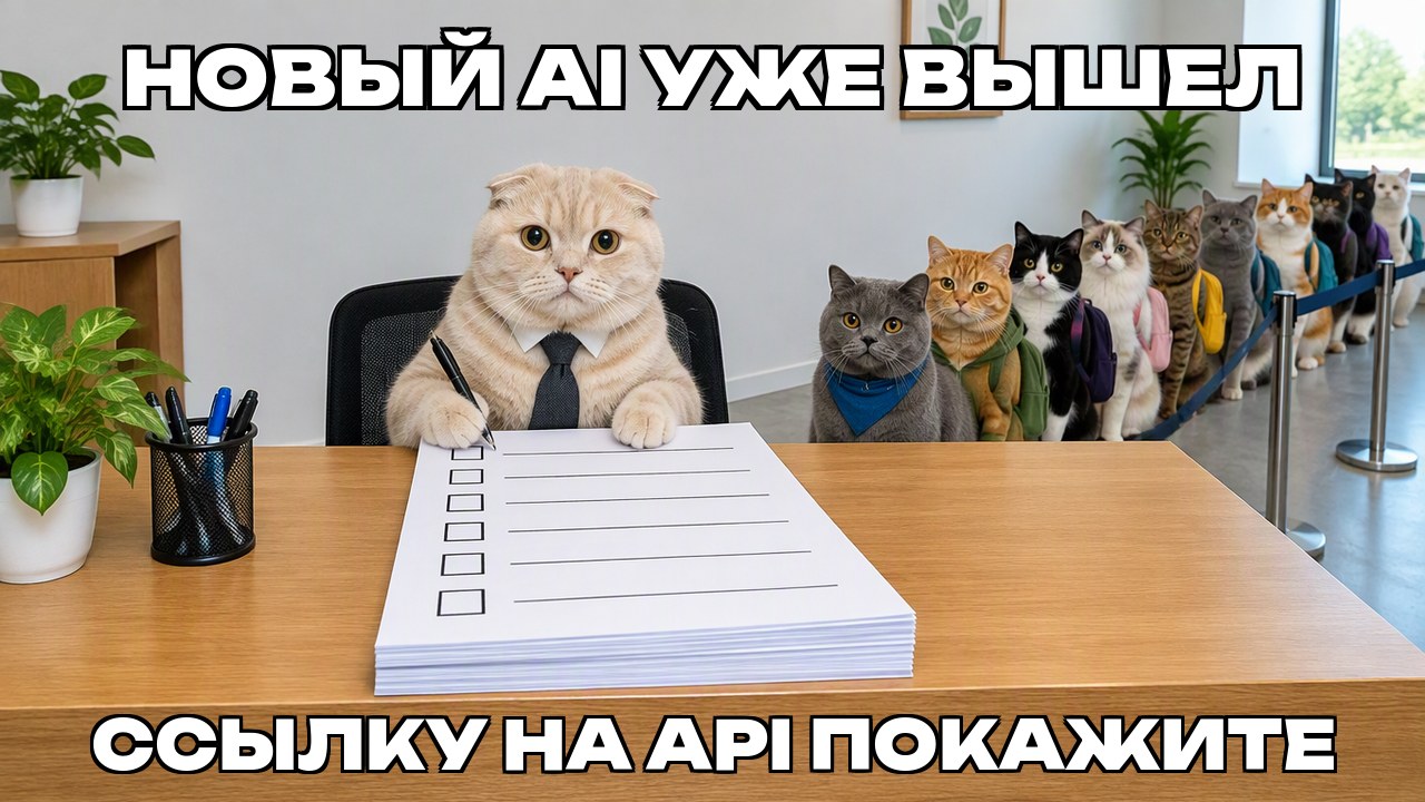 Мем: Новый AI уже вышел / Ссылку на API покажите