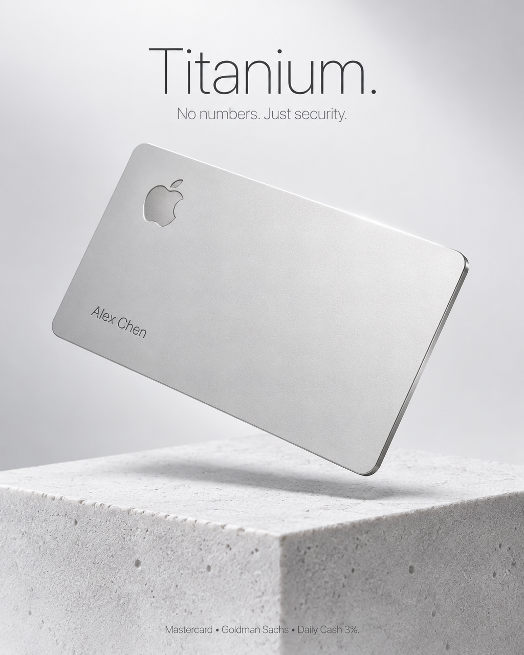 Пример: Минималистичный постер титановой карты Apple