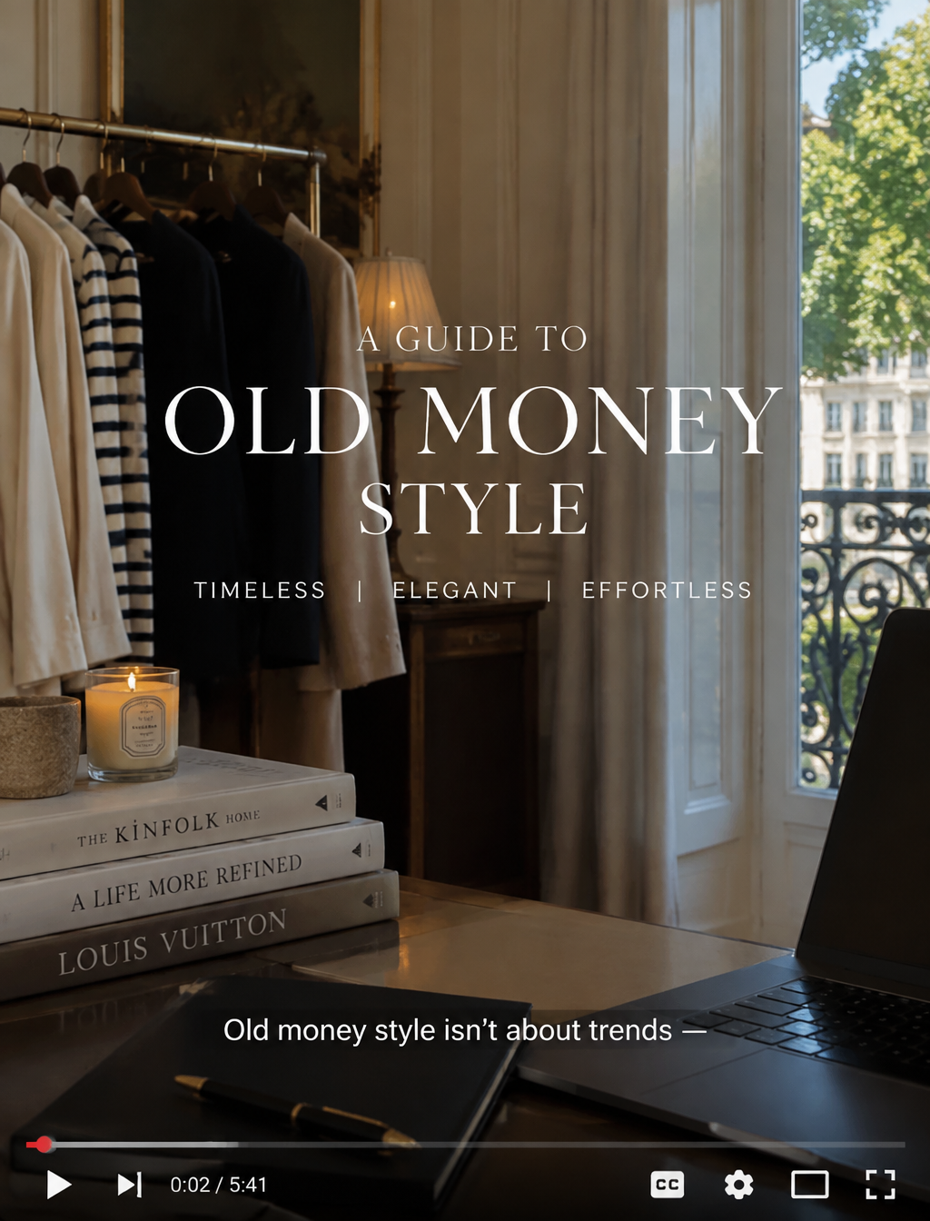 Пример: Видео без лица в стиле old money